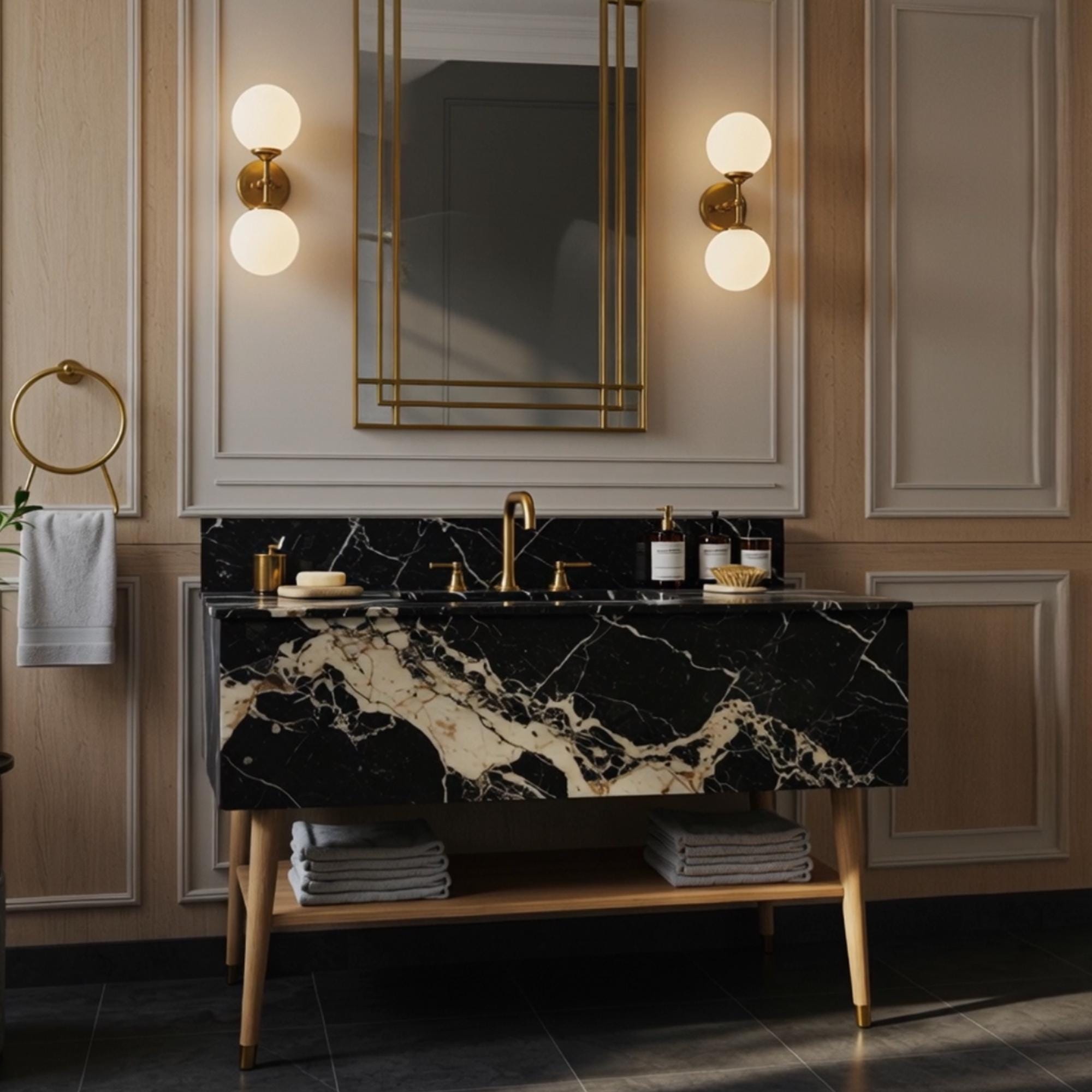 Black Marble Sink