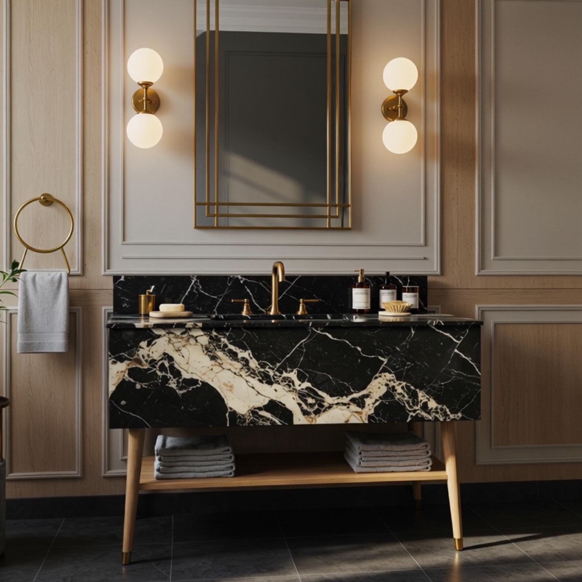 Pietre Notte Black Marble Sink